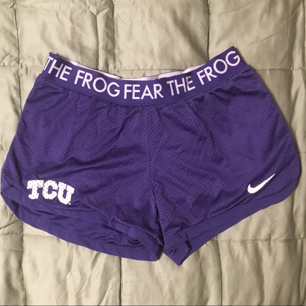 TCU mesh athletic shorts!